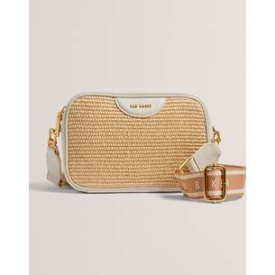 Product TED BAKER BARDAS Webbing Faux Raffia Camera Crossbody Bag (Διαστάσεις: 21 x 15 x 6εκ.) base image