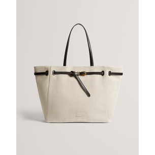 Product TED BAKER TAFANIE Belted Herringbone Canvas Large Tote Bag base image