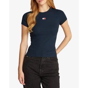 Product TOMMY JEANS TJW SLIM BADGE RIB TEE base image