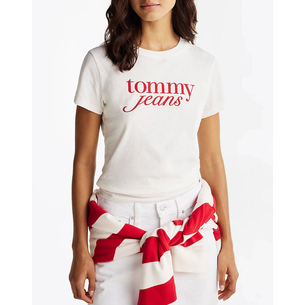 Product TOMMY JEANS TJW SLIM ESSENTIAL LOGO TEE EXT base image