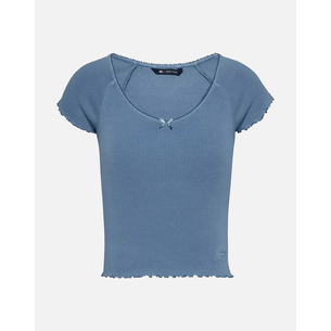Product TOMMY JEANS TJW SLIM VNECK GMD RIB SS base image