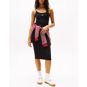 Product TOMMY JEANS TJW SCRIPT STRAP MIDI DRESS EXT base image
