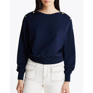 Product TOMMY HILFIGER GOLD BTN BOAT-NK SWTSHRT base image