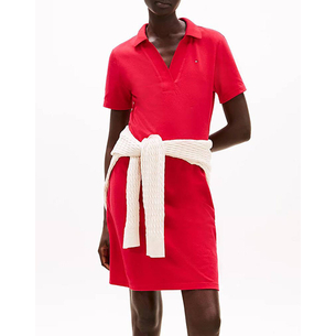 Product TOMMY HILFIGER SLIM OPEN NK POLO DRESS SS base image