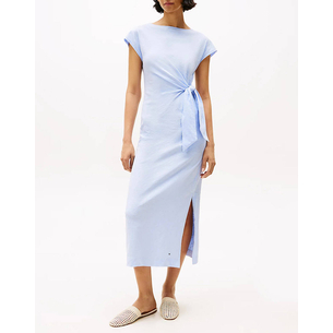 Product TOMMY HILFIGER KNOT BOAT-NK MIDI DRESS SS base image