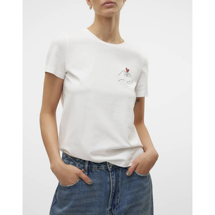 Product VERO MODA VMVIVA S/S O-NECK T-SHIRT JRS BTQ GA base image