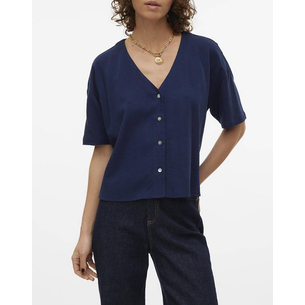 Product VERO MODA VMMYMILO 2/4 V-NECK SHIRT WVN GA base image
