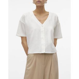Product VERO MODA VMMYMILO 2/4 V-NECK SHIRT WVN GA base image