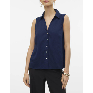Product VERO MODA VMMYMILO SL V-NECK SHIRT WVN  GA base image