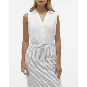 Product VERO MODA VMMYMILO SL V-NECK SHIRT WVN  GA base image