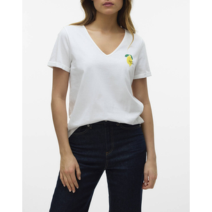 Product VERO MODA VMBITONA S/S V-NECK T-SHIRT JRS BTQ GA base image