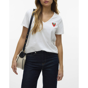 Product VERO MODA VMBITONA S/S V-NECK T-SHIRT JRS BTQ GA base image