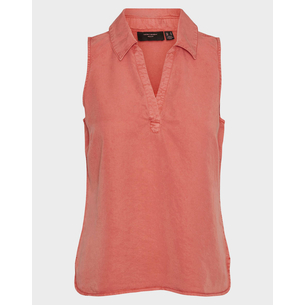 Product VERO MODA VMHARPER SL COLLAR SHORT TENCEL TOP GA base image