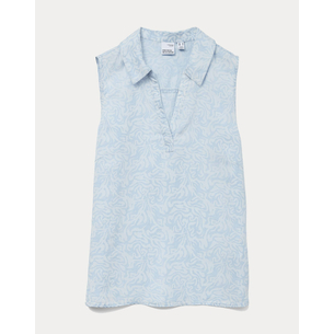 Product VERO MODA VMHARPER SL COLLAR SHORT TENCEL TOP GA base image