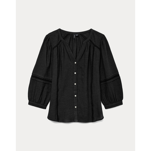 Product VERO MODA VMOLYA 3/4 TOP WVN GA base image