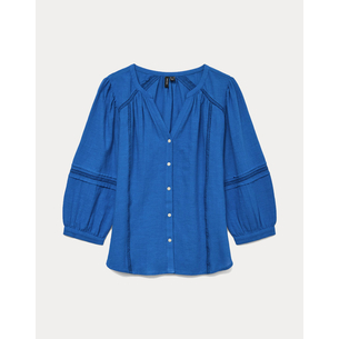 Product VERO MODA VMOLYA 3/4 TOP WVN GA base image