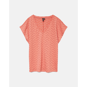 Product VERO MODA VMTHAS SS V-NECK TOP JRS GA VO base image