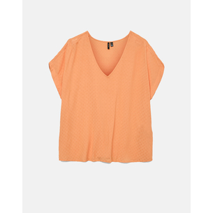 Product VERO MODA VMGABBI SS V-NECK TOP WVN GA base image