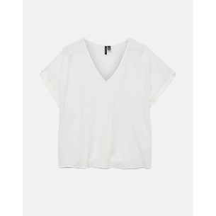 Product VERO MODA VMGABBI SS V-NECK TOP WVN GA base image