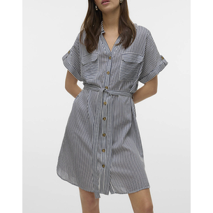 Product VERO MODA VMBUMPY SS SHORT SHIRT DRESS WVN GA NOOS base image