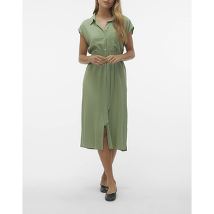 Product VERO MODA VMMYMILO SL CALF SHIRT DRESS WVN GA base image