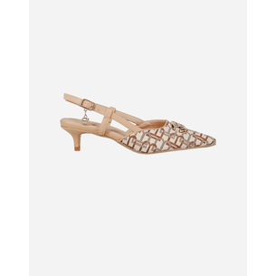 Product LAURA BIAGIOTTI 8964 SHOES MAT LOGO WITH BUCKLE & TAN STRAP base image