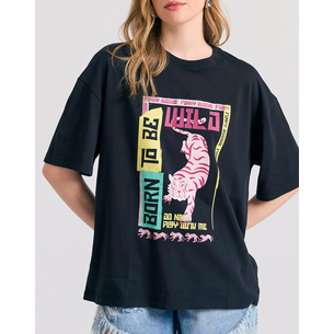 Product FUNKY BUDDHA Γυναικεία Μπλούζα Κοντό Μανίκι Με Τύπωμα base image