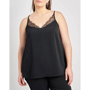 Product PARABITA Lingerie τοπ washed ανάγλυφο με δαντέλα base image