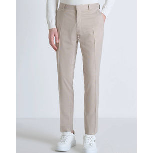 Product ANTONY MORATO MMTS00018FA650356 MIN OF 4 TROUSERS BONNIE SLIM FIT IN STRETCH VISCOSE BLEND FABRIC MICRO PATTERN MEN'S TROUSERS base image