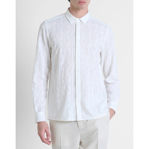 Product ANTONY MORATO MMSL00614FA440054 MIN OF 6 SHIRT BARCELONA REGULAR STRAIGHT FIT IN DOBBY COTTON FABRIC ABSTRACT GEOMETRIC PATTERN ΠΟΥΚΑΜΙΣΟ ΑΝΔΡΙΚΟ base image