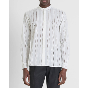 Product ANTONY MORATO MMSL00668FA440063 MIN OF 6 SHIRT MADRID REGULAR STRAIGTH FIT IN EMBROIDERED POPELINE COTTON FABRIC WITH LOGOED METAL BADGE ΠΟΥΚΑΜΙΣΟ ΑΝΔΡΙΚΟ base image