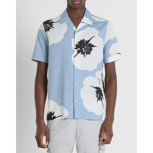 Product ANTONY MORATO MMSS00171FA430630 MIN OF 6 SHIRT HONOLULU REGULAR STRAIGHT FIT IN PRINTED COTTON VISCOSE BLEND FABRIC WITH LOGOED METAL BADGE ΜΠΛΟΥΖΑ ΑΝΔΡΙΚΟ base image