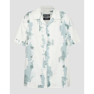 Product ANTONY MORATO MMSS00189FA430645 MIN OF 6 SHIRT HONOLULU RELAXED STRAIGHT FIT IN PRINTED SLUB VISCOSE BLEND FABRIC WITH LOGOED METAL BADGE ΜΠΛΟΥΖΑ ΑΝΔΡΙΚΟ base image