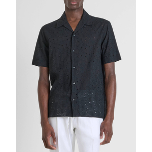 Product ANTONY MORATO MMSS00189FA440059 MIN OF 6 SHIRT HONOLULU RELAXED STRAIGHT FIT IN EMBROIDERED POPELINE COTTON FABRIC WITH LOGOED METAL BADGE ΜΠΛΟΥΖΑ ΑΝΔΡΙΚΟ base image
