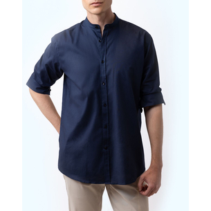 Product THE BOSTONIANS  ΠΟΥΚΑΜΙΣΟ ΒΑΜΒΑΚΙ ΛΙΝΟ CUSTOM FIT Plain COTTONLINEN Mao CustomFit base image