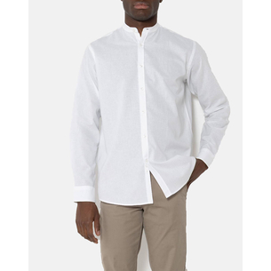 Product THE BOSTONIANS  ΠΟΥΚΑΜΙΣΟ ΒΑΜΒΑΚΙ ΛΙΝΟ CUSTOM FIT Plain COTTONLINEN Mao CustomFit base image