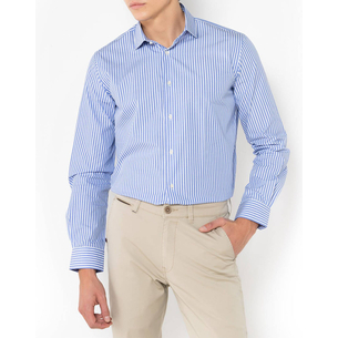 Product THE BOSTONIANS  ΠΟΥΚΑΜΙΣΟ ACORN ΠΟΠΛΙΝΑ CUSTOM FIT Stripe POPLIN Semi-rex Custom FIT base image