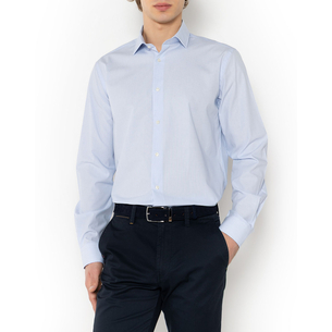 Product THE BOSTONIANS  ΠΟΥΚΑΜΙΣΟ CHESTER ΠΟΠΛΙΝΑ CUSTOM FIT MiniCheck POPLIN Semi-rex Custom Fit base image