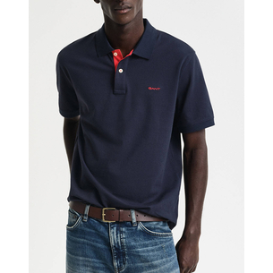 Product GANT KM REG CONTRAST PIQUE SS POLO T-SHIRT base image