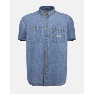 Product GUESS JEANS GJ REGULAR SS DENIM - ECO ORG CO 7074 RG INDIGO ΠΟΥΚΑΜΙΣΟ ΑΝΔΡΙΚΟ base image