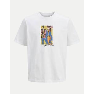 Product JACK&JONES JORMANCHESTER CUBISM  FRONT TEE SS CN base image