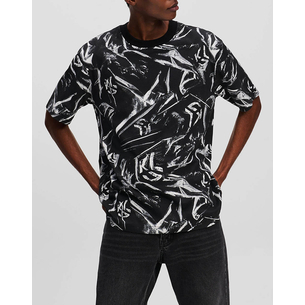 Product KARL LAGERFELD KLJ RELAXED SS AOP TEE base image