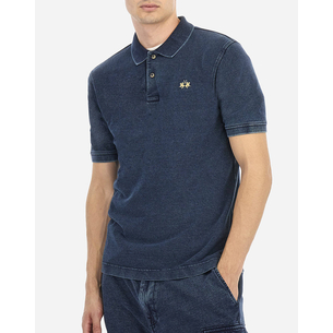 Product LA MARTINA POLO SHIRT SS MAN S/S POLO INDIGO PIQUET base image