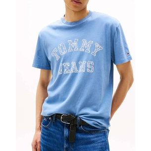 Product TOMMY JEANS TJM REG PAISLEY COLLEGE TEE EXT base image