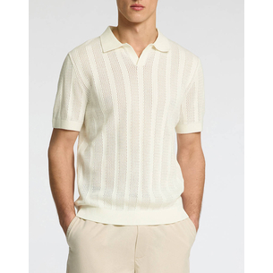 Product SELECTED SLHWELLS SS KNIT CROCHET OPEN POLO base image