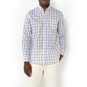 Product THE BOSTONIANS  ΠΟΥΚΑΜΙΣΟ MAVERICK ΦΛΑΜΑ REGULAR FIT MedCheck SLUB Button-down Regular fit base image