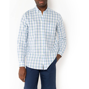 Product THE BOSTONIANS  ΠΟΥΚΑΜΙΣΟ MAVERICK ΦΛΑΜΑ REGULAR FIT MedCheck SLUB Button-down Regular fit base image
