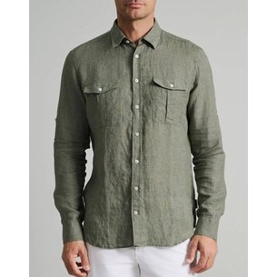 Product NAVY&GREEN FIT LINE SHIRT base image