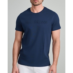 Product NAVY&GREEN V-NECK T-SHIRT base image