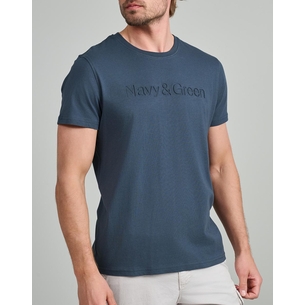 Product NAVY&GREEN V-NECK T-SHIRT base image